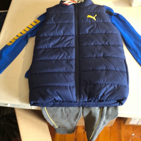 Puma Other - Puma puffy vest sweatpants-shirt set New M 10/12